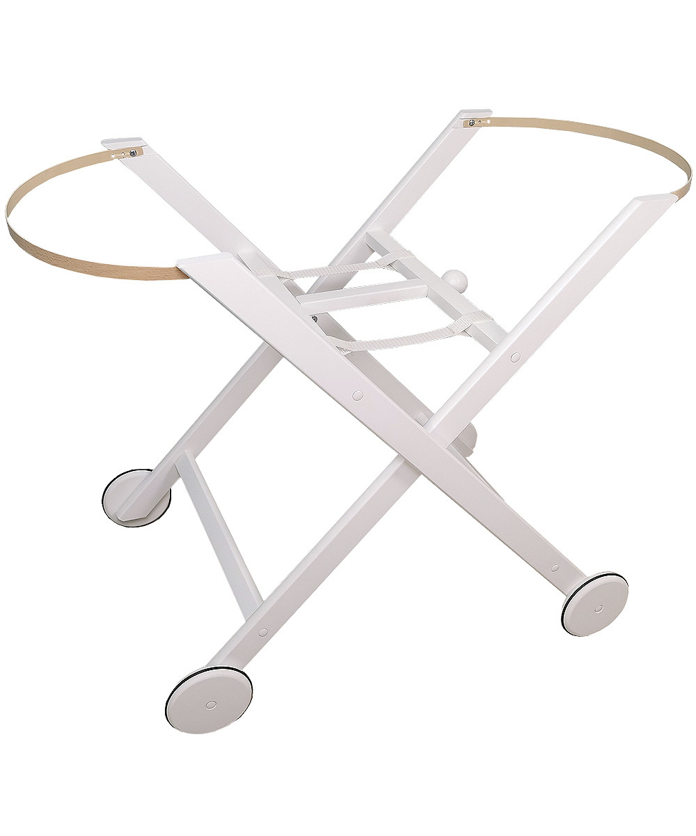 SOPORTE DE CAPAZO TIJERA LACADO EN BLANCO